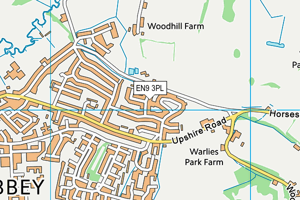 EN9 3PL map - OS VectorMap District (Ordnance Survey)