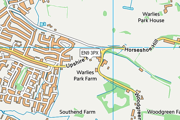 EN9 3PX map - OS VectorMap District (Ordnance Survey)