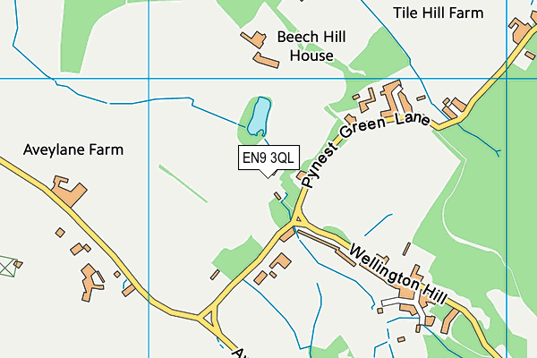 EN9 3QL map - OS VectorMap District (Ordnance Survey)