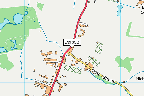 EN9 3QQ map - OS VectorMap District (Ordnance Survey)