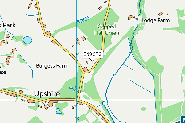 EN9 3TG map - OS VectorMap District (Ordnance Survey)