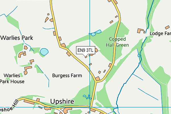 EN9 3TL map - OS VectorMap District (Ordnance Survey)