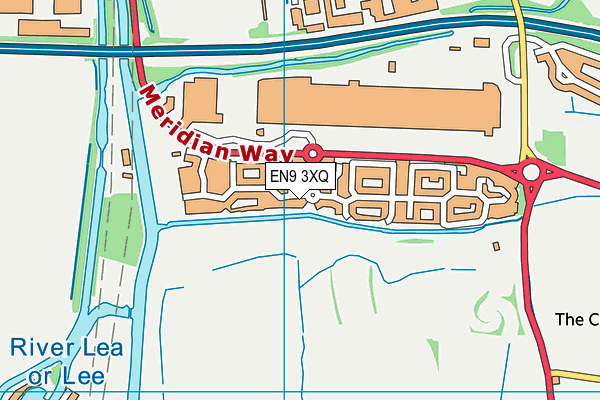 EN9 3XQ map - OS VectorMap District (Ordnance Survey)