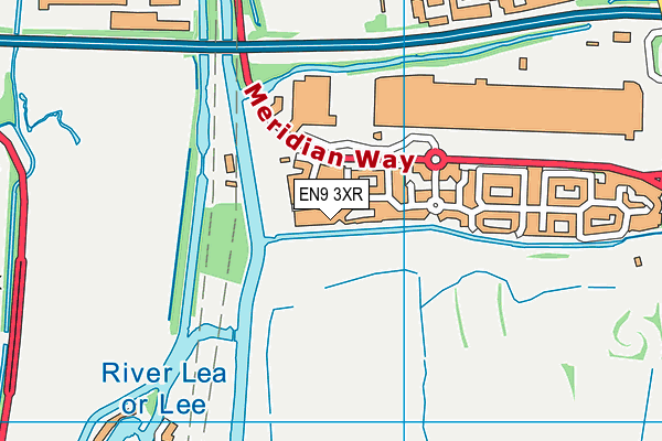 EN9 3XR map - OS VectorMap District (Ordnance Survey)