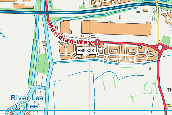 EN9 3XS map - OS VectorMap District (Ordnance Survey)