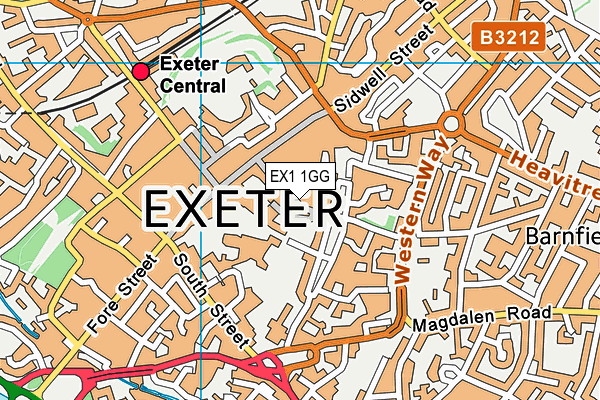 EX1 1GG map - OS VectorMap District (Ordnance Survey)