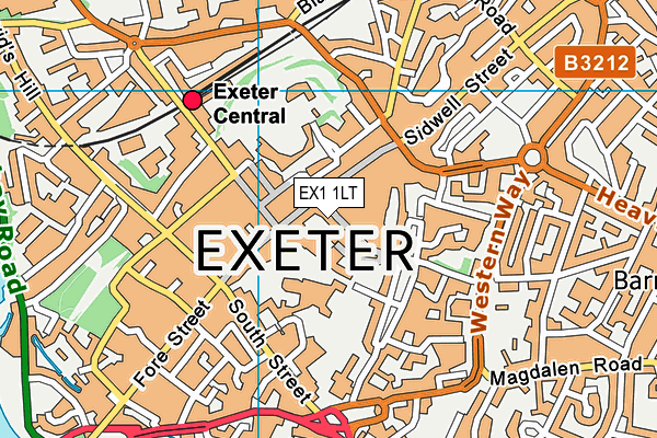 EX1 1LT map - OS VectorMap District (Ordnance Survey)