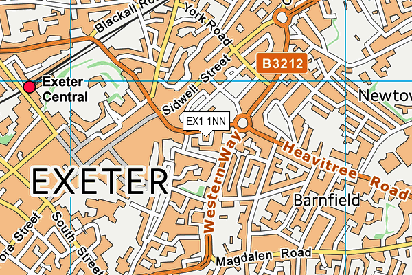 EX1 1NN map - OS VectorMap District (Ordnance Survey)