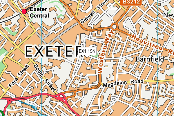 EX1 1SN map - OS VectorMap District (Ordnance Survey)