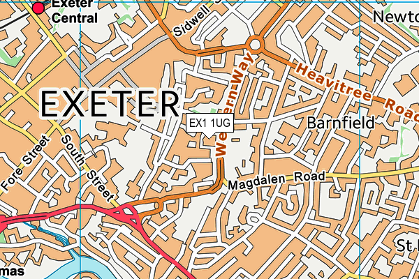 Map of EXETER FINANCE LTD at district scale