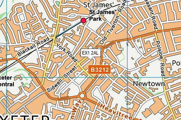 EX1 2AL map - OS VectorMap District (Ordnance Survey)