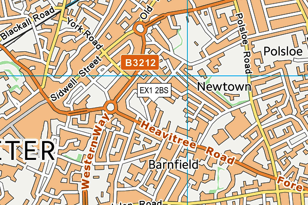 EX1 2BS map - OS VectorMap District (Ordnance Survey)