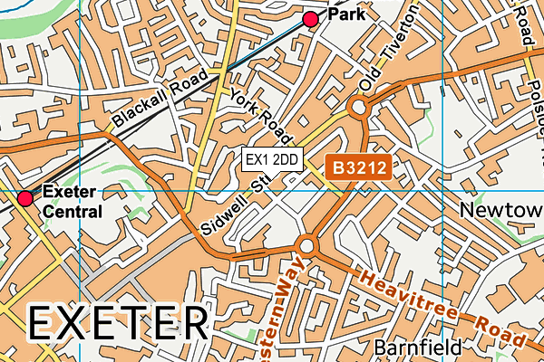 EX1 2DD map - OS VectorMap District (Ordnance Survey)