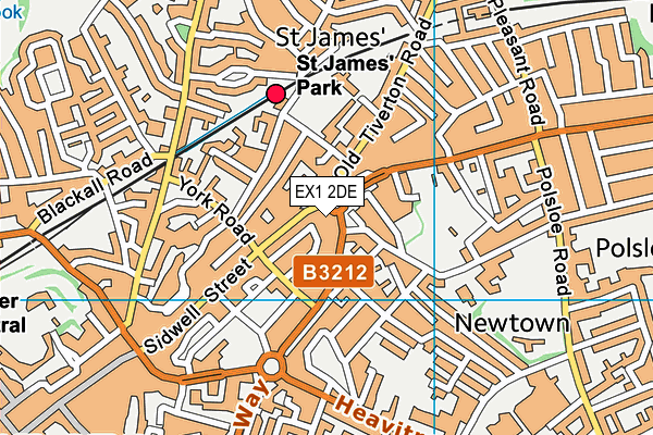 EX1 2DE map - OS VectorMap District (Ordnance Survey)