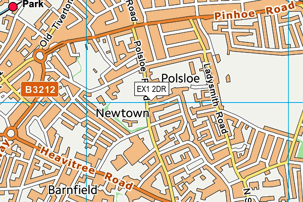 EX1 2DR map - OS VectorMap District (Ordnance Survey)