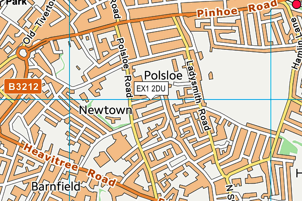 EX1 2DU map - OS VectorMap District (Ordnance Survey)