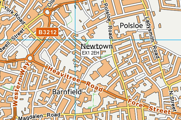EX1 2EH map - OS VectorMap District (Ordnance Survey)