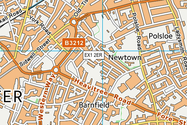 EX1 2ER map - OS VectorMap District (Ordnance Survey)