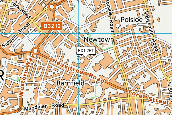 EX1 2ET map - OS VectorMap District (Ordnance Survey)