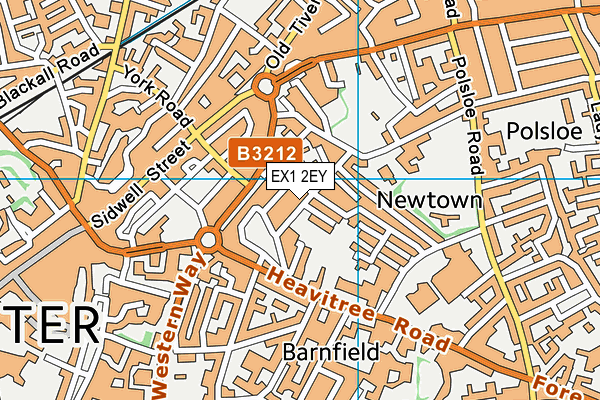 EX1 2EY map - OS VectorMap District (Ordnance Survey)