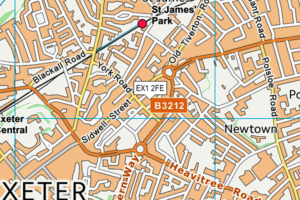 EX1 2FE map - OS VectorMap District (Ordnance Survey)