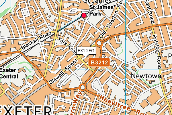 EX1 2FG map - OS VectorMap District (Ordnance Survey)