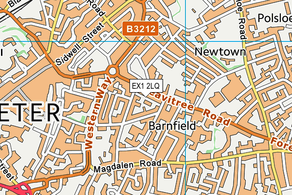 EX1 2LQ map - OS VectorMap District (Ordnance Survey)