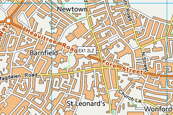 Map of HILTON BARNFIELD ARCHITECTS LTD at district scale