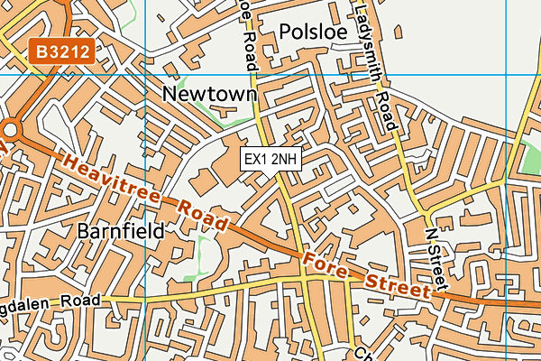 EX1 2NH map - OS VectorMap District (Ordnance Survey)