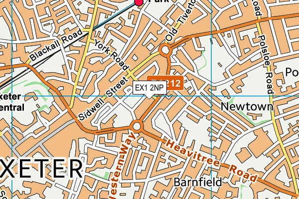EX1 2NP map - OS VectorMap District (Ordnance Survey)