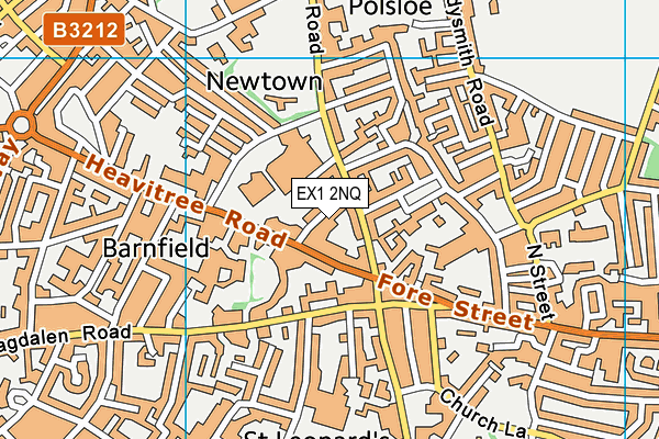 EX1 2NQ map - OS VectorMap District (Ordnance Survey)