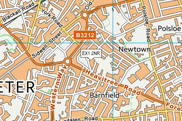EX1 2NR map - OS VectorMap District (Ordnance Survey)