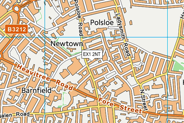 EX1 2NT map - OS VectorMap District (Ordnance Survey)