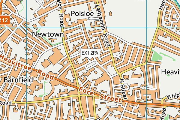 EX1 2PA map - OS VectorMap District (Ordnance Survey)