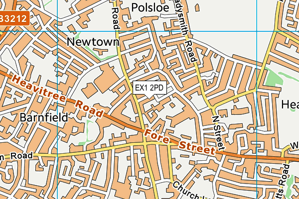 EX1 2PD map - OS VectorMap District (Ordnance Survey)