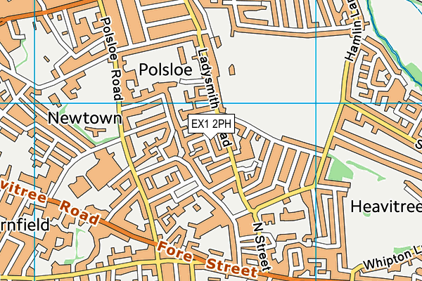 EX1 2PH map - OS VectorMap District (Ordnance Survey)