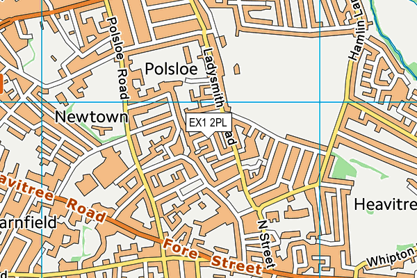 EX1 2PL map - OS VectorMap District (Ordnance Survey)