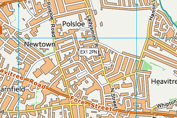 EX1 2PN map - OS VectorMap District (Ordnance Survey)