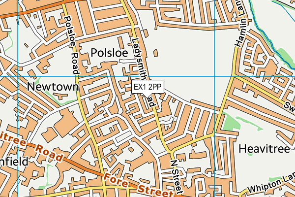 EX1 2PP map - OS VectorMap District (Ordnance Survey)