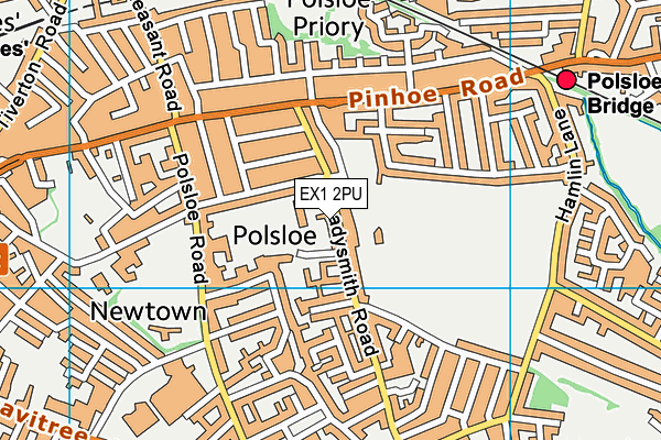 EX1 2PU map - OS VectorMap District (Ordnance Survey)