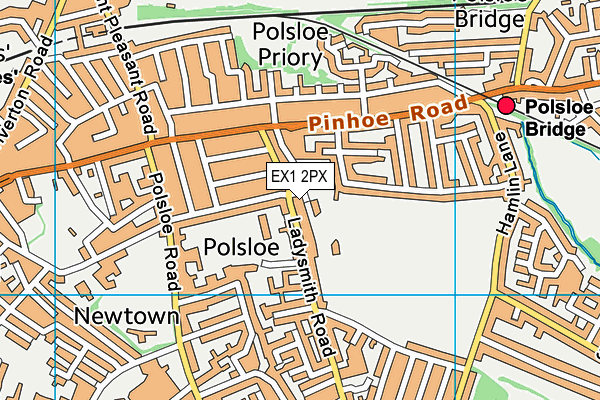 EX1 2PX map - OS VectorMap District (Ordnance Survey)