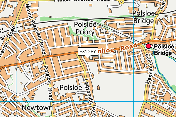 EX1 2PY map - OS VectorMap District (Ordnance Survey)