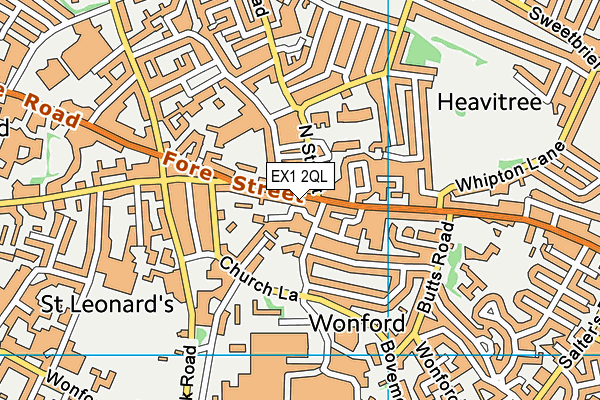 EX1 2QL map - OS VectorMap District (Ordnance Survey)