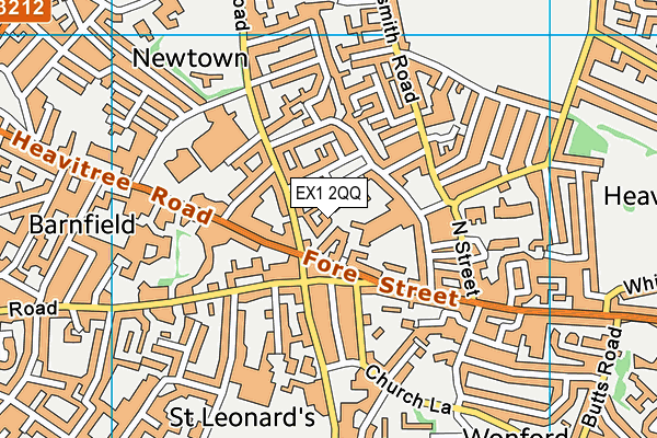 EX1 2QQ map - OS VectorMap District (Ordnance Survey)