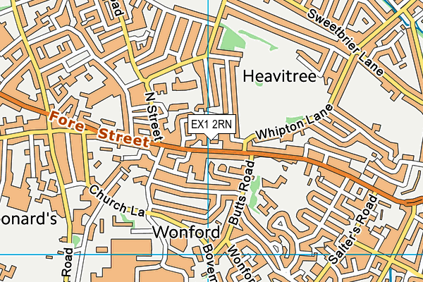 EX1 2RN map - OS VectorMap District (Ordnance Survey)