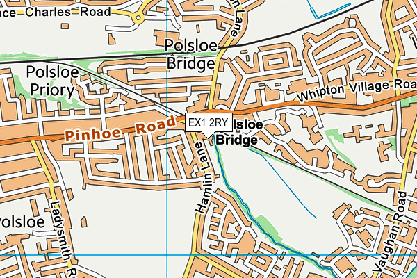 EX1 2RY map - OS VectorMap District (Ordnance Survey)