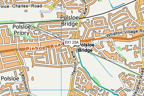 Hamlin Lane Playing Fields map (EX1 2SA) - OS VectorMap District (Ordnance Survey)