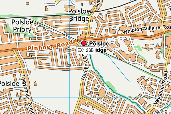 EX1 2SB map - OS VectorMap District (Ordnance Survey)