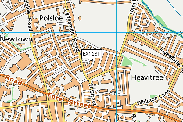 EX1 2ST map - OS VectorMap District (Ordnance Survey)