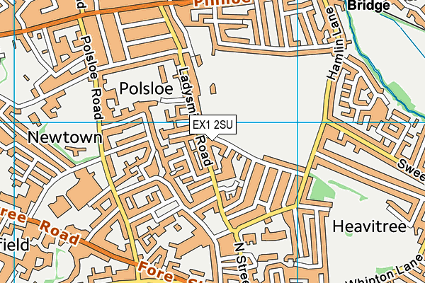 EX1 2SU map - OS VectorMap District (Ordnance Survey)